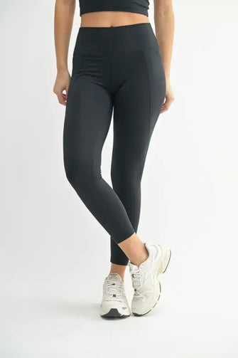 MONO B Venice Cloud Light Sculpt High-Waisted Leggings BLACK Woman Leggings