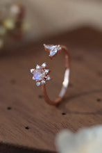 Moonstone 18K Rose Gold-Plated Open Ring Rings