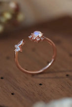 Moonstone 18K Rose Gold-Plated Open Ring Rings