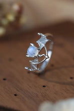 Moonstone Bat 925 Sterling Silver Ring Rings