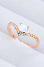 Moonstone Heart-Shaped Ring Rings