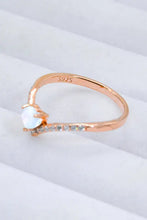 Moonstone Heart-Shaped Ring Rings