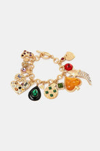 Multi Charm Resin Bracelet Gold One Size Necklaces