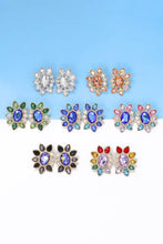 Multicolored glass stone dangle earrings with geometrical shapes