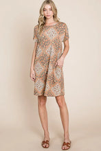 Multicolored Leaves Jacquard Dress with Floral Patchwork Print