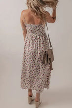 Multicolour Bohemian Ditsy Floral Smocked Fit Flare Sundress Woman Casual Dress