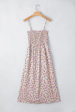 Multicolour Bohemian Ditsy Floral Smocked Fit Flare Sundress Woman Casual Dress