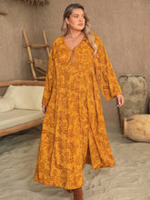 Mustard Floral Maxi Dress with Slit and Sleeveless Design