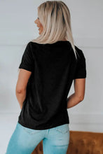Nashville Black Graphic Tee with Round Neck and Regular Sleeve Length Woman T Shirts