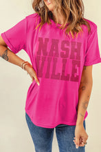 Nashville Hot Pink Rhinestone Graphic Tee for Women