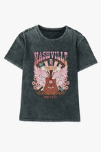 Nashville Music City graphic round neck short sleeve t-shirt for women