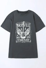 Nashville Music City Tennessee graphic t-shirt with winged guitar