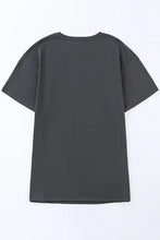 Plain dark gray short-sleeve Nashville Music City Tennessee graphic t-shirt