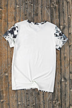 Nashville Tennessee Marbled Sleeve Tie Dye Graphic T Shirt for Women