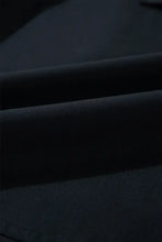 Black leather belt with silver buckle for Navy Blue Puff Sleeve Mini Shirt Dress