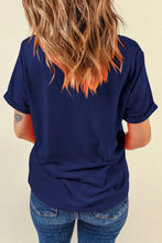 Navy Blue Stars and Stripes Womens T Shirt