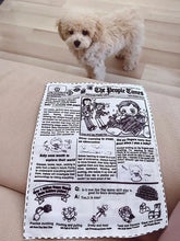 Newspaper style pet sound toy with white black baby mat crinkle film