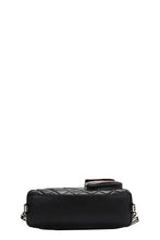 Nicole Lee USA black quilted leather backpack bag with convertible adjustable strap