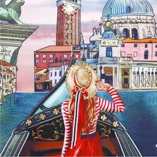 Woman in gondola with Nicole Lee USA nylon multifunctional bucket zip pocket