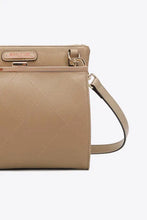 Nicole Lee USA pebbled vegan leather quilted crossbody bag with gold clasp