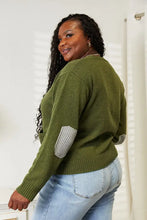 Olive Green Cardigan with Elbow Patches for Women Woman Outerwear