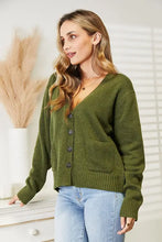 Olive Green Cardigan with Elbow Patches for Women Woman Outerwear