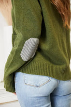 Olive Green Cardigan with Elbow Patches for Women Woman Outerwear
