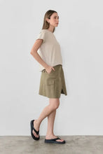 Olive Green Cargo Slit Skirt with Pockets for Women Woman Skirts