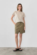 Olive Green Cargo Slit Skirt with Pockets for Women Woman Skirts