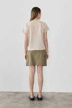 Olive Green Cargo Slit Skirt with Pockets for Women Woman Skirts