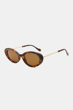 Olive Green Cat Eye Oval Sunglasses UV400 Polycarbonate Frame Brown One Size