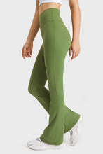 Olive Green Flared Yoga Pants for Women