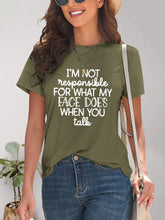 Olive Green Graphic T Shirt for Women with Humorous Saying Matcha Green