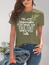 Olive Green Graphic T Shirt for Women with Humorous Saying
