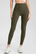 Olive Green High Stretch Nylon Leggings for Women Matcha Green