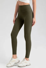 Olive Green High Stretch Nylon Leggings for Women