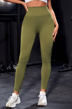 Olive Green High Waisted Stretch Leggings for Women Moss Woman Leggings