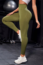 Olive Green High Waisted Stretch Leggings for Women