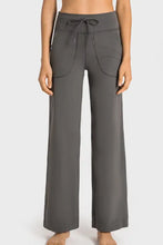 Olive Green High Waisted Wide Leg Pants for Women Gray Woman Leggings