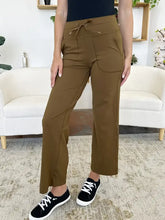 Olive Green High Waisted Wide Leg Pants for Women Woman Leggings