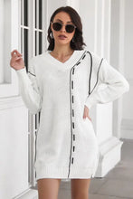 Olive Green Knit Sweater Dress with Long Sleeve Length White Woman Sweater Dresses