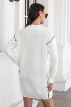 Olive Green Knit Sweater Dress with Long Sleeve Length