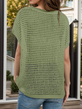 Olive Green Knit Swimwear Cover Up Basic Style