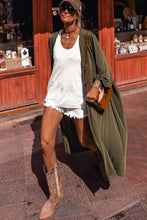 Olive Green Midi Dress with Regular Sleeve Length and Modest Hem Width