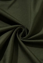 Olive Green V-Neck Wrap Blouse with Long Sleeves Woman Bodysuits