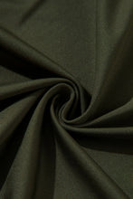 Olive Green V-Neck Wrap Blouse with Long Sleeves