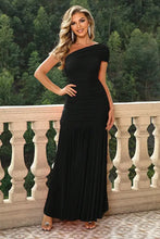 One Shoulder Black Maxi Dress Evening Gown Evening Dresses