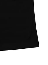 Bowknot wide leg jumpsuit with black cotton t-shirt and simple hem