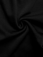 Black knit textured fabric in one-shoulder bowknot wide leg jumpsuit