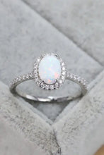 Opal 925 Sterling Silver Halo Ring Silver Rings